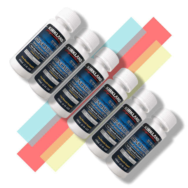 Kirkland Minoxidil Liquid - 5% - 6 Month Supply + Dermaroller HC 902 Kit