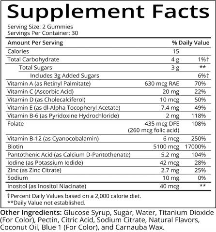 Sugar Bear Hair Vitamins 1 Month Supply